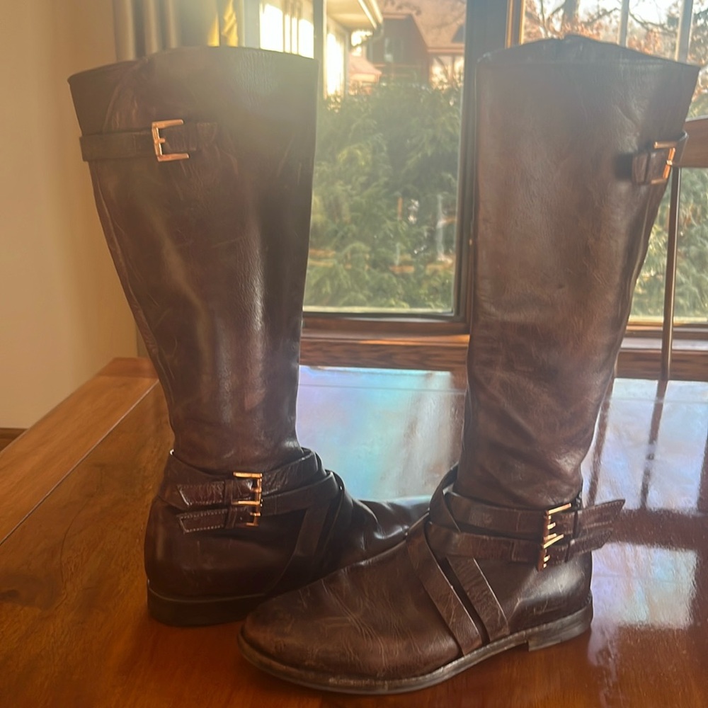Cole Haan brown leather boots.  Good condition size 7